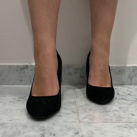 Steve Madden Black Suede 3" Heels - Size 8 - Picture 2 of 3